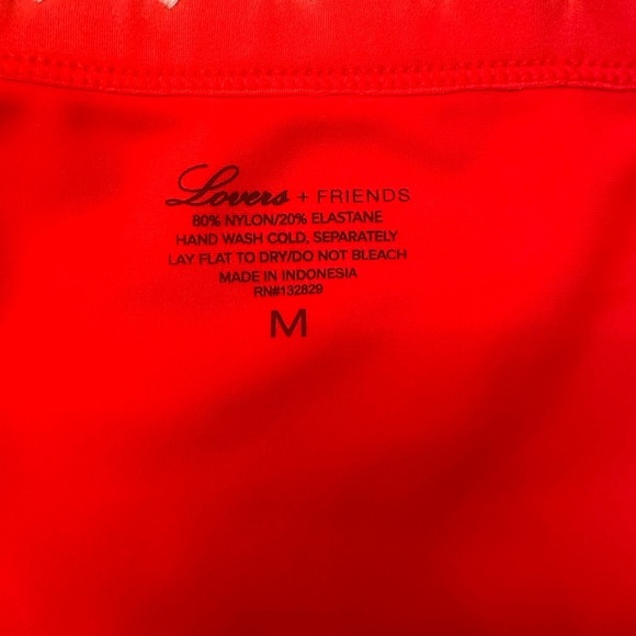 Lovers And Friends Adrift Swim Bikini Bottom in Fiery Red Sz M - Picture 5 of 5